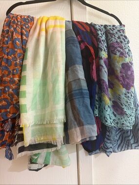 Lightweight Pastel Green Stripe Women's Scarf